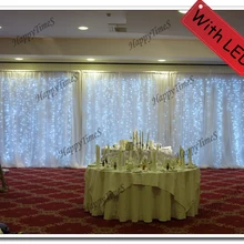 3*9 м большой Размеры свадьбы& Банкет Задний план Шторы фон с белый свет