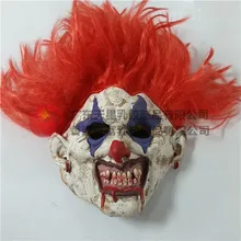 Halloween Party Cosplay Funny Scary Red Hair Latex Clown Mask Men’s Scary Clown Joker Face Mask Free size in stock Free shipping