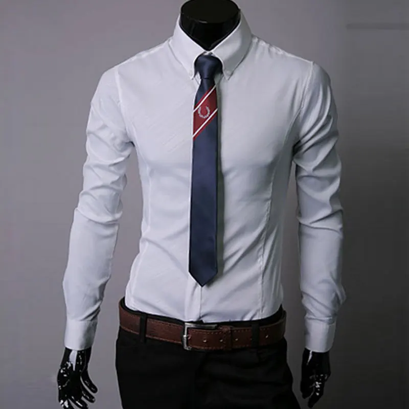 2017 новые модные мужские рубашки с длинным рукавом Camisas Para Hombre брендовая одежда