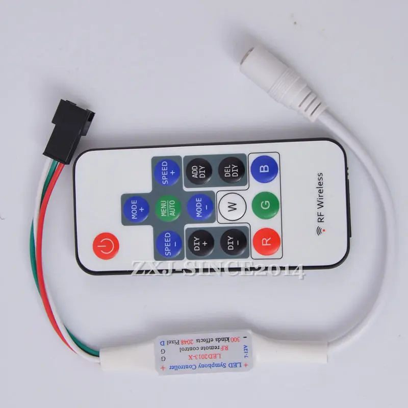Быстрая доставка 1 шт. 2013 SK6812 WS2812B WS2811 RGB контроллер 14 клавиш RF для светодиодной