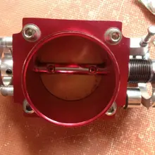 Абсолютно 65 мм алюминиевый впускной коллектор Универсальный дроссельной заслонки красный для toyota