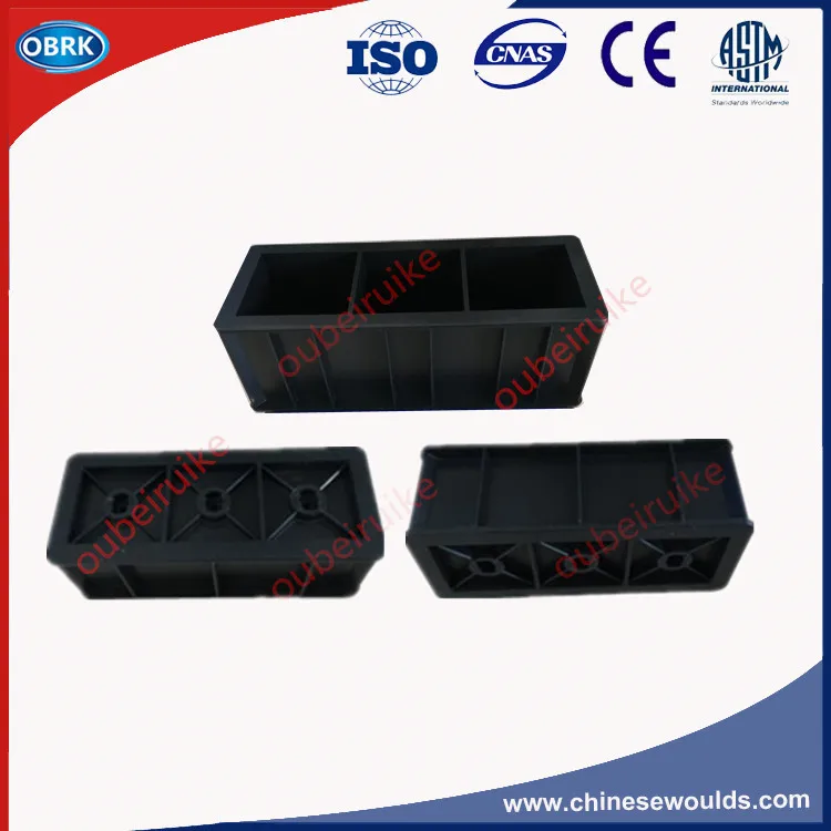 100mm Three Gang Plastic Molds Concrete Compressive Strength Cube Test Mould |