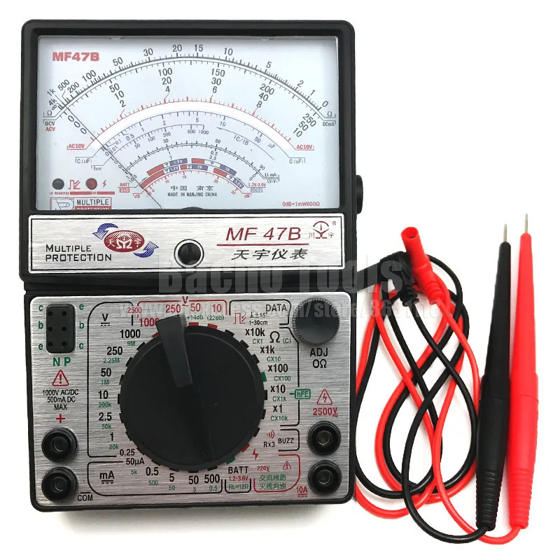 

MF47B Voltage Current Tester Resistance Analog Display Multimeter DC/AC