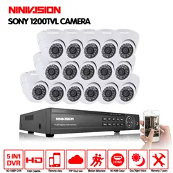 1080 P 16CH CCTV DVR Системы AHD DVR CCD 1200TVL 1,0 мегапикселей 1280*720 P Крытый ИК безопасности Камера 2000TVL Камера безопасности Системы