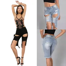 Женские винтажные джинсовые штаны женские крутые джинсы Рваные Модные женские с кисточками дырки летняя с высокой талией джинсы 3,20