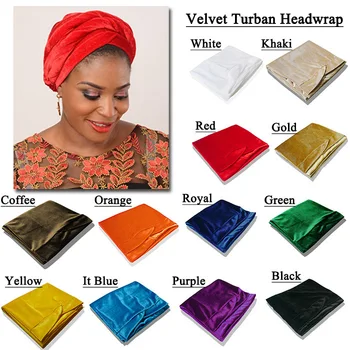 

Velvet Turban Headwrap scarf 17 COLOR