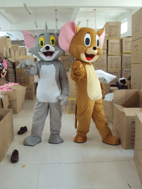 

Tom Cat and Jerry Mouse mascot costume adult size Tom Cat and Jerry Mouse mascot costume