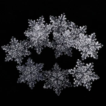 

Acrylic Crystal Clear Snowflake Hanging Ornamnets Bead Curtain Pendants Home Wedding Decoration