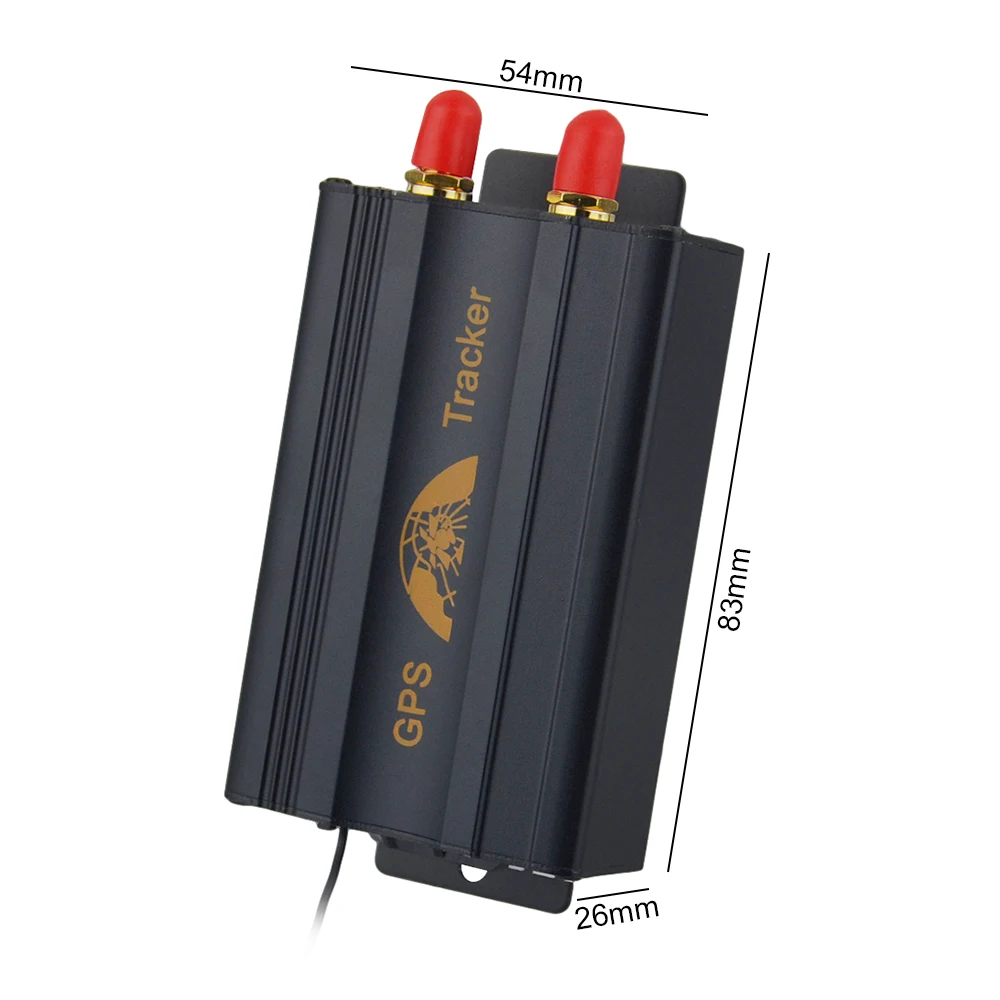 

GPS Vehicle tracker GPS103B TK103B Free PC based track software web online server Absolute street address by SMS no box