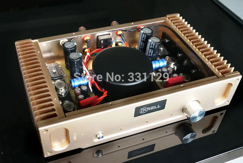 Brzhifi hdc caixa de alumínio para amplificador de potência, radiador duplo