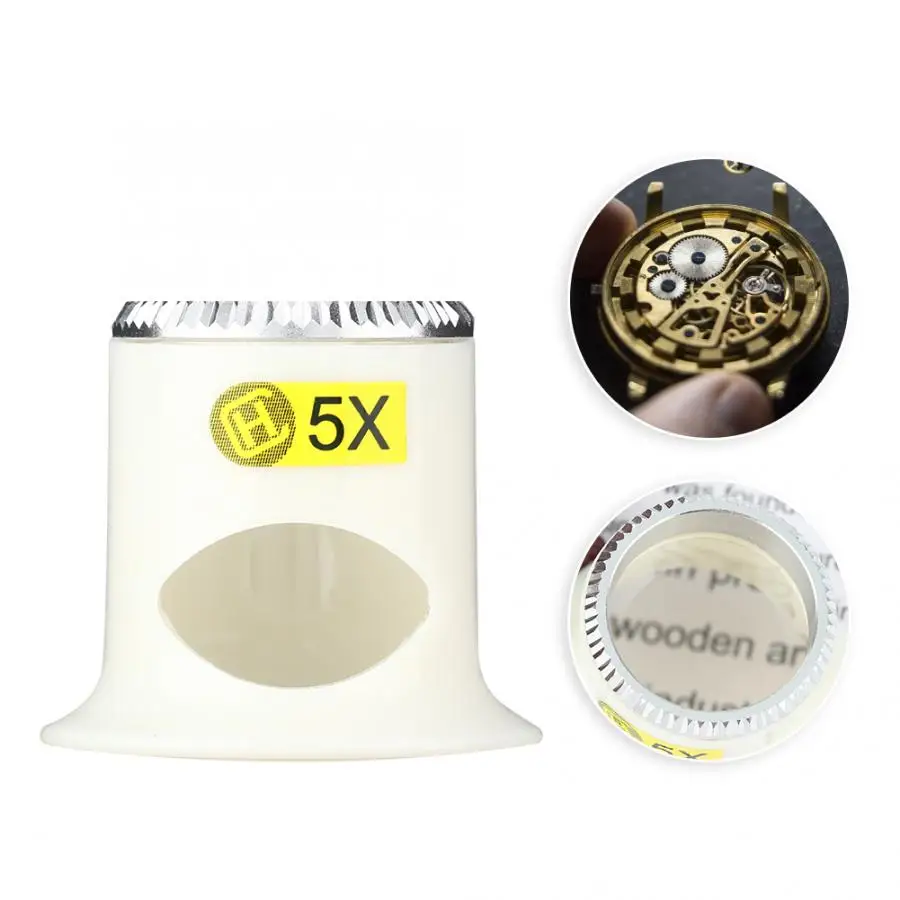 

Professional 3x 5x 10x Watch Repair Magnifier Loupe Jeweler Magnifying Glasses Tool Set with Two lenses for Watchmaker b