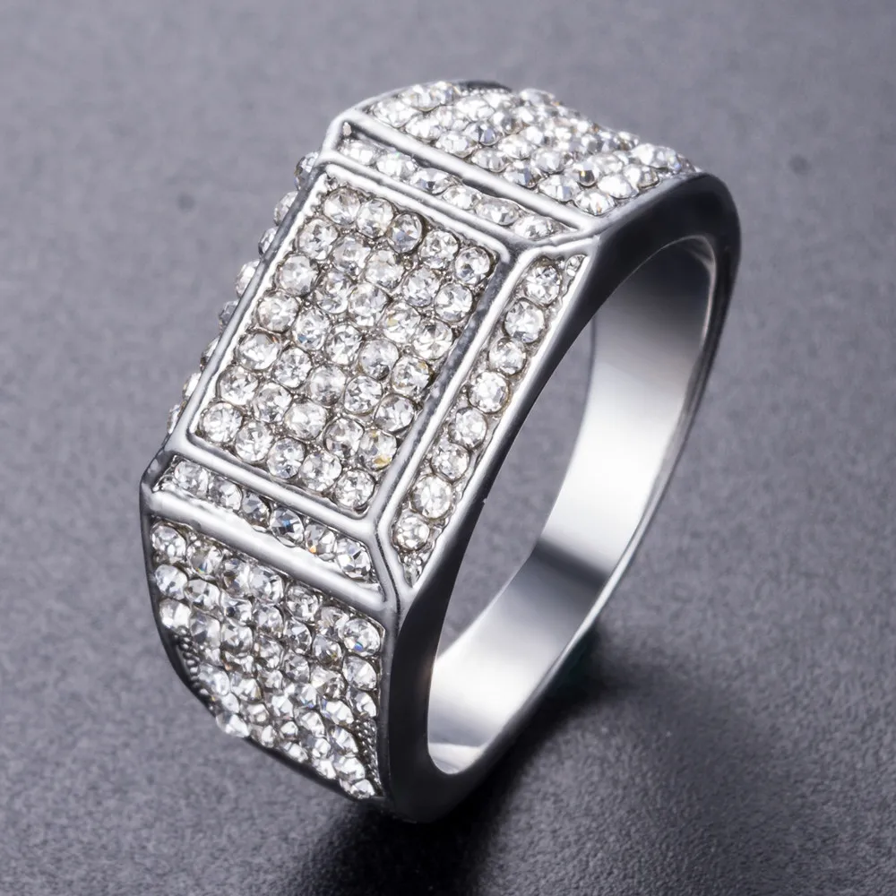 Мужское кольцо с квадратным кластерным камнем мужское кольцо|ring for|rings for menring square |