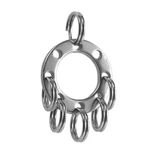 H615 Free shipping sports & entertainment outdoor mini key ring expand button Multi-function link ring receive hung a key clip