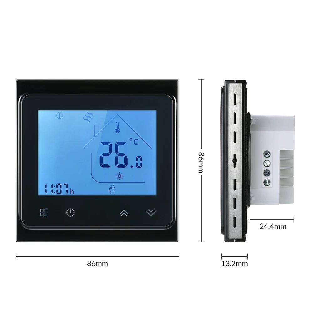 BHT-002GC газовый котел с сухим контактом термостат с сенсорным экраном Еженедельный программируемый энергосберегающий ЖК-контроллер температуры