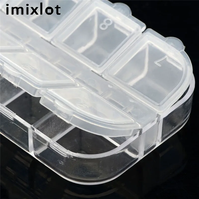 Imixlot пластиковая круглая прямоугольная прозрачная коробка для пирсинга и пирсинга в носу, серьги-гвоздики, чехол-подставка для хранения
