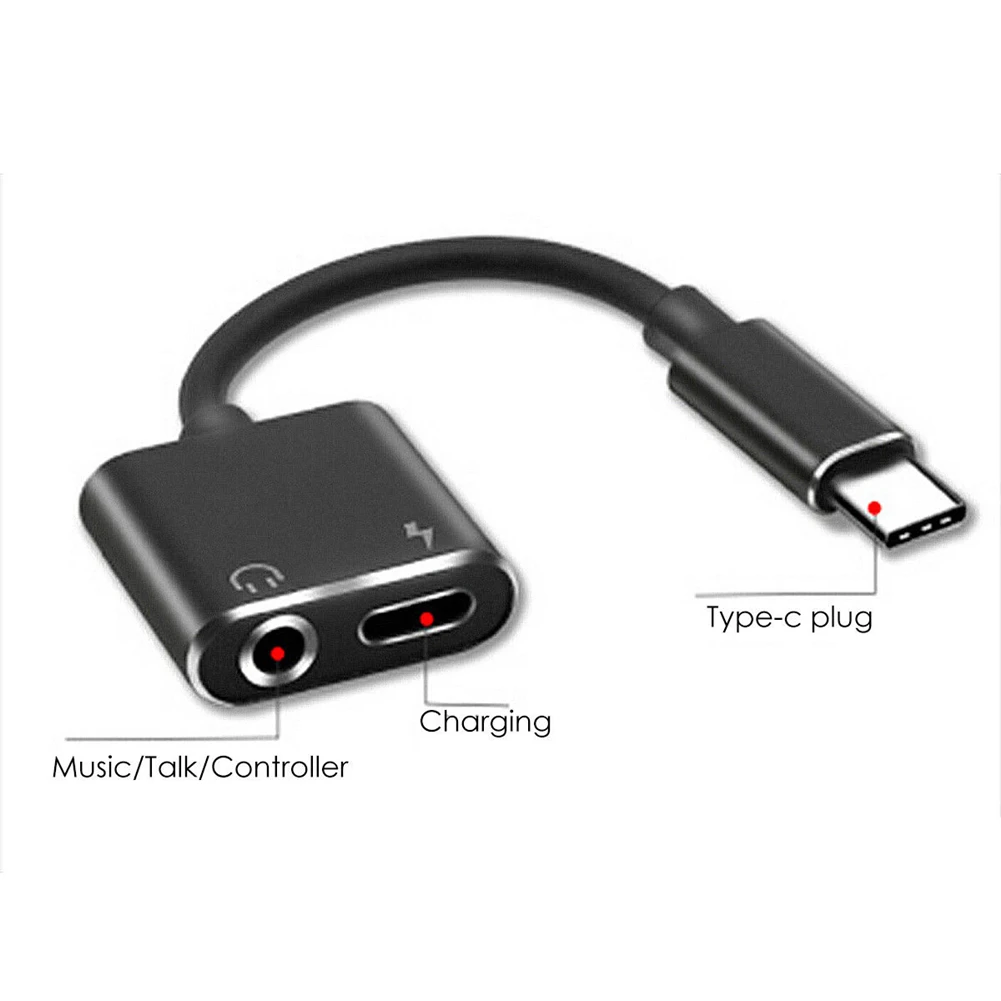 2 in 1 Type-C to 3.5mm Headphone Adapter Cable Audio Cable for Charging Listening Music Calling for Xiaomi Samsung Galaxy C9 Pro 2 in 1 Type-C to 3.5mm Headphone Adapter Cable Audio Cable for Charging Listening Music Calling for Xiaomi Samsung Galaxy C9 Pro