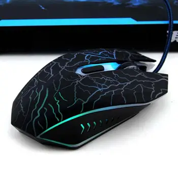 

KOOYUTA 4800 DPI LED Optical Wired Gaming Mouse 6 buttons Professional Computer Mouse Gamer Mice 7 Colors LED for PC Notebook
