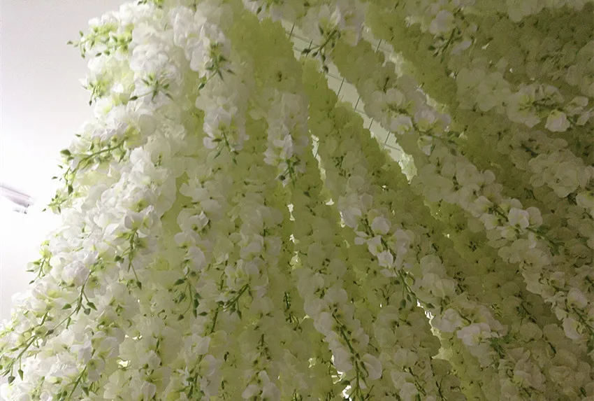 11 шт. Искусственный Цветок Глициния лоза 120 см один Silk140 цветы серии DIY растение домашнее свадебное украшение для стены фон