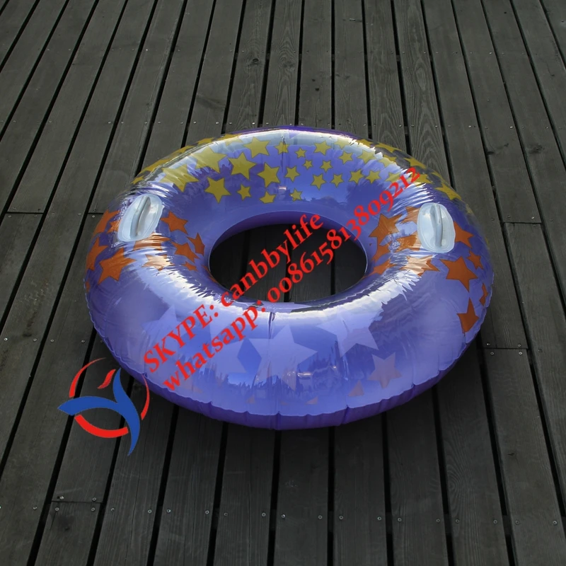 INFLATABLE STARGAZE "BLUE" SWIMMING POOL TUBE FLOAT with "HANDLES" 