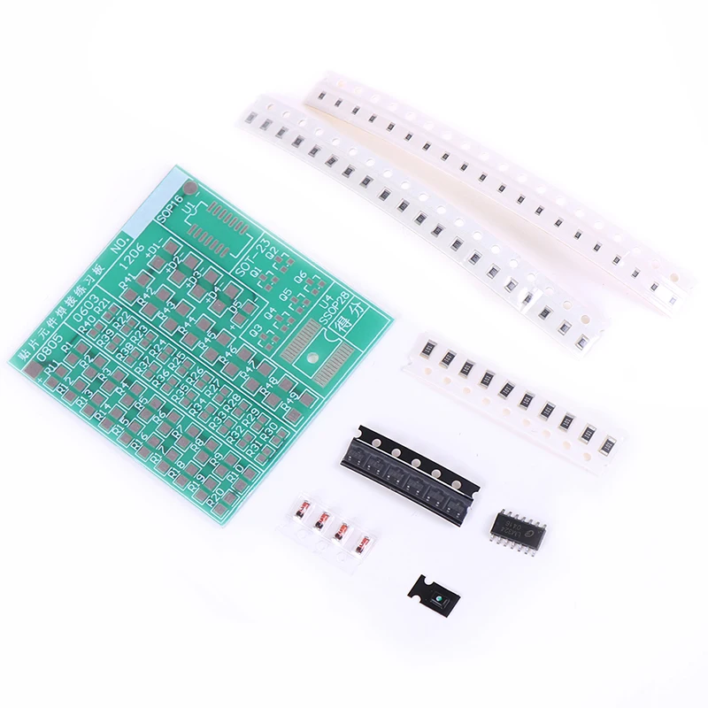 SMT SMD компонент сварки практика доска пайки реситор диодный транзистор начать обучение электронный DIY Kit