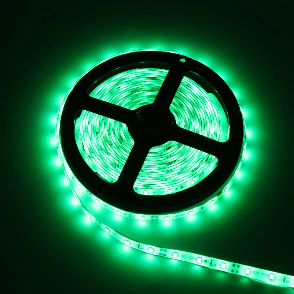 Светодиодная лента 5 м 16.5ft SMD 2835 300 светодиодный s гирлянда Гибкая не Водонепроницаемая гирлянда с красным, зеленым и синим цветами DC 12V для искусственный цветы проволочная лента - Испускаемый цвет: Зеленый