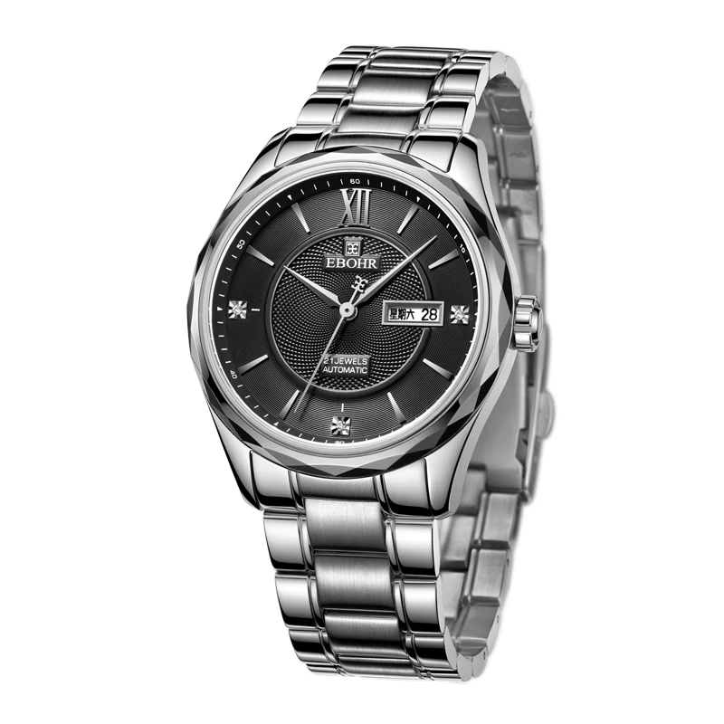 

EBOHR brand luxury machinery successful men's Mechanical watch waterproof business casual fashion watch 2019 new Ebohr 30050310