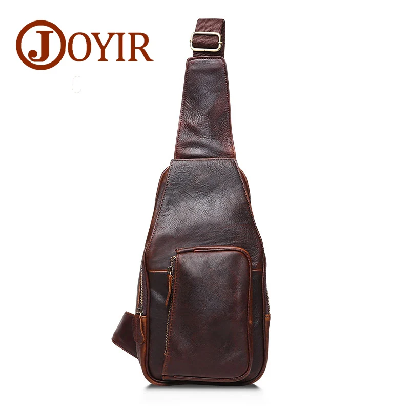 

Designer Brand Vintage Men Chest Pack Genuine Cowhide Leather Crossbody Chest Bag Small Shoulder Bag Male Pack Belt Bag Men Bag