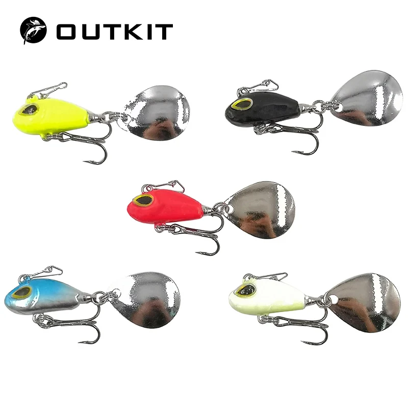 

OUTKIT 1pcs 11.5g 2.8cm Metal Mini VIB With Spoon Winter Ice Jig Fishing Lure Fishing Tackle Pin Crankbait Vibration Spinner