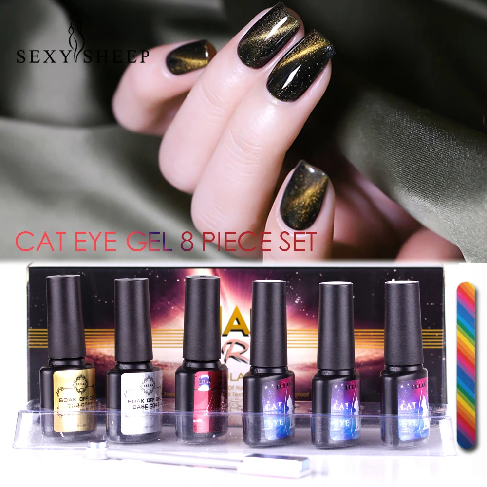

Strong Magnetic 3D Cat Eyes Nail Polish 8Set Chameleon Cat Eye Effect Magnet For Nail Art Lacquer UV LED Cat Eye Gel Nail Polish