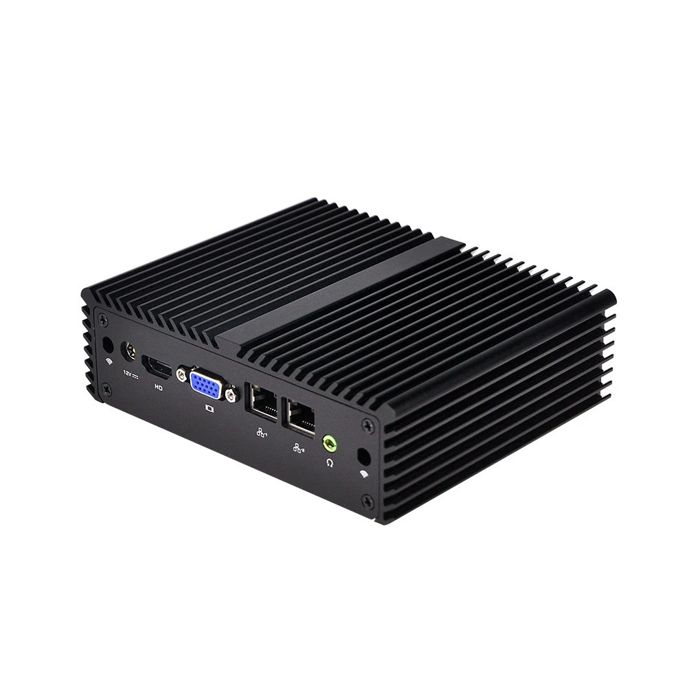 Kansung Мини ПК Barebone с Nano itx Bay trail J1900 dual lan Linux Ubuntu мини компьютер безвентиляторный