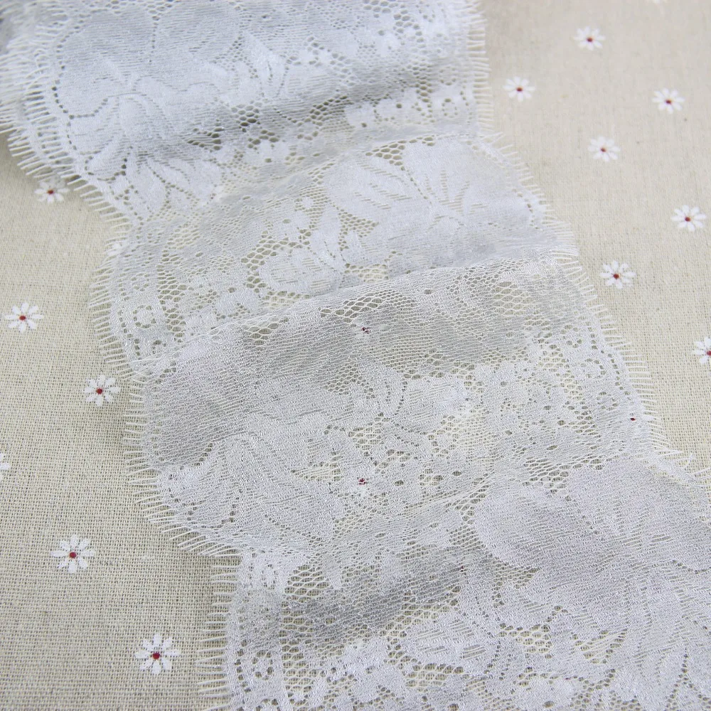 

light gray Eyelash Lace 14cm width 3 yards for one strip non-Stretch crafts Sewing Lace Trim garment accesorries