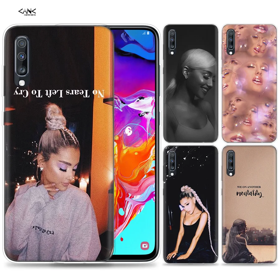 

Bags Case for Samsung Galaxy Mobile Phone A50 A70 A30 A20 J4 J6 J8 A6 A8 M30 A7 Plus 2018 Note 8 9 Ariana Grande No Tears Coque