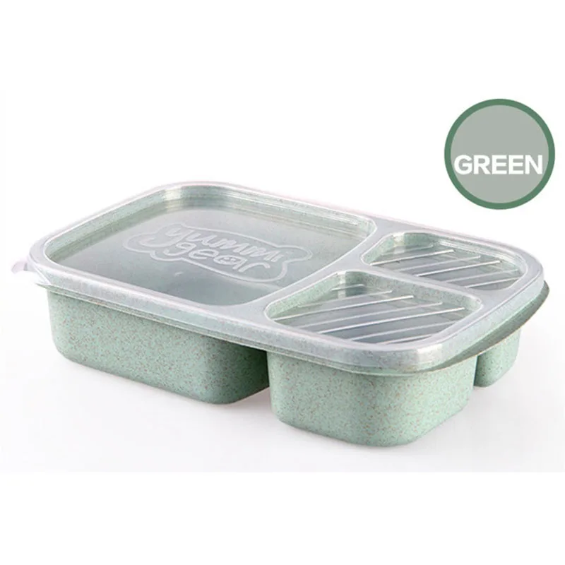 Японский контейнер для еды для пикника Bento коробок портативный милый мини Ланч-бокс s термальный Ланч-бокс для детей для хранения еды - Цвет: Green