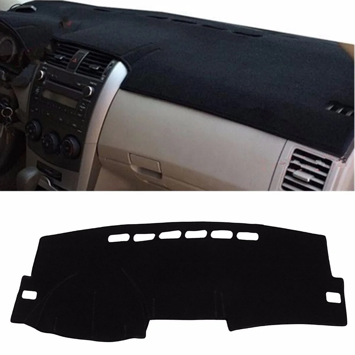 Black 135 x 20 cm Inner Dashboard Dash Mat DashMat Sun Cover Pad For Toyota /Corolla 2007-2013 Black 135 x 20 cm Inner Dashboard Dash Mat DashMat Sun Cover Pad For Toyota /Corolla 2007-2013