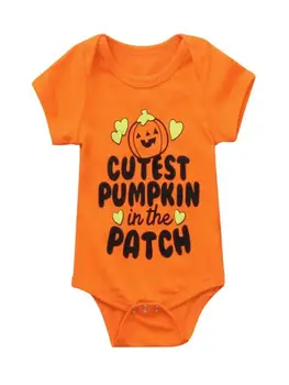 

#4 2018 NEW Fashion Newborn Infant Baby Girls Boys Letter Print Romper Jumpsuit Halloween Outfits