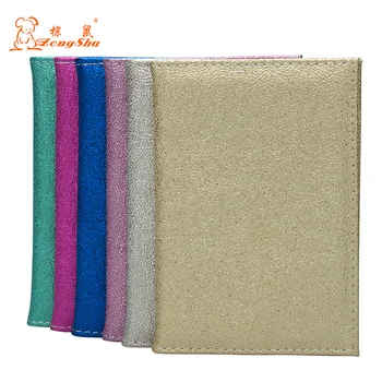 

Golden bright surface PU Leather Passport Holder with Inner Film Holder Fashion Color Printing Landscape Painting Passport Cover