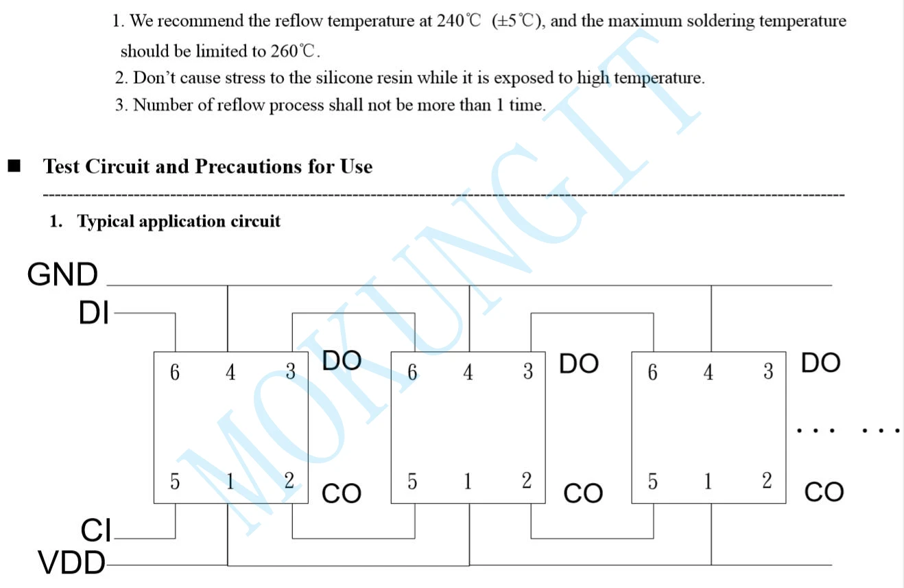 DC5V 6PIN LC8822 LED Chip mini SMD same as APA102 256 LED Chip Addressable Digital RGB Full Color LED Chip