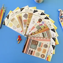 1 шт. Корейский ручной работы DIY Фотоальбом британский стиль модные простые декоративные клейкие стикеры 2 закладки наклейки на мобильный телефон