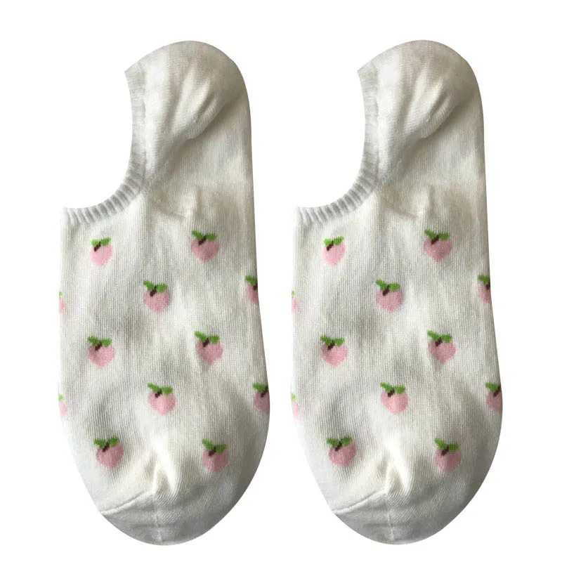 Spring/Summer High Quality Harajuku Fruit Peach Cherry Strawberry Pineapple Socks Cartoon Korean Style Women Socks Skarpetki