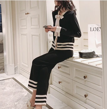 

Spring 2 Piece Set Women Peter Pan Collar Ensemble Femme Deux Pieces Casual Conjunto Feminino Tracksuit Year-old Female Costume