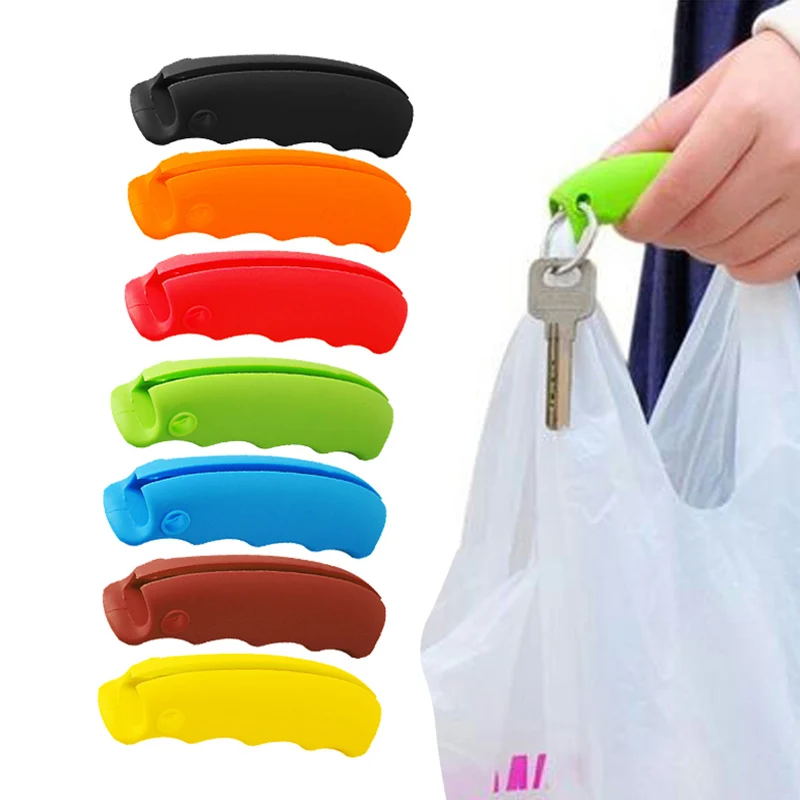 

2PCs Bag Carrying Handle Tools Silicone Knob Relaxed Carry Shopping Handle Bag Clips Handler Kitchen Tools