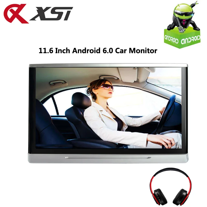 Автомобильный монитор на подголовник XST 11 6 дюйма Android 0 сенсорный экран IPS HD 1080P