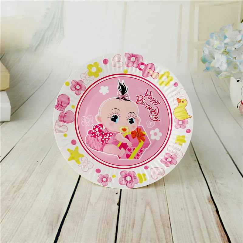 FANLUS 7inch colorful dots wave point disposable paper plates party tray Valentine Birthday Wedding Tableware cake barbecue (13)