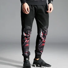 Хлопок для мужчин спортивная брюки для девочек повседневное стрейч Модные Фитнес Бодибилдинг удобные брюки J985