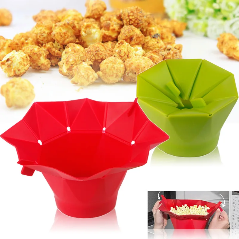 

Microwave Silicone Magic Household Popcorn Maker Container Healthy Cooking Tools