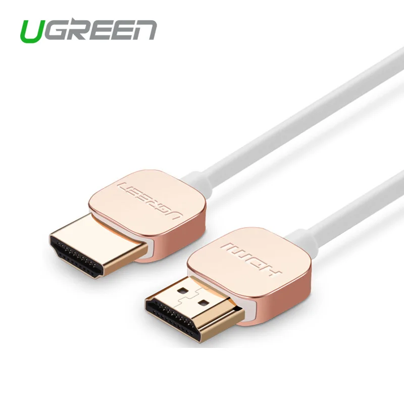 Ugreen 4K HDMI кабель Тонкий HDMI к HDMI 2,0 кабель для PS4 Apple tv Разветвитель переключатель коробка 60 Гц Аудио Видео Кабель HDMI 2,0