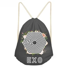 ThiKin EXO Сумки на шнурке мешок для пляжных женщин и мужчин сумка для хранения путешествий рюкзак Подарочный mochila de cuerdas сумки на заказ