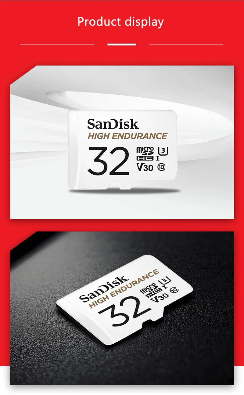 Двойной Флеш-накопитель SanDisk с высокой износостойкостью micro sd карта флэш-памяти 32 Гб 64 Гб 128 ГБ 256 Class10 U3 V30 100 МБ/с. tf карта для вождения рекордер