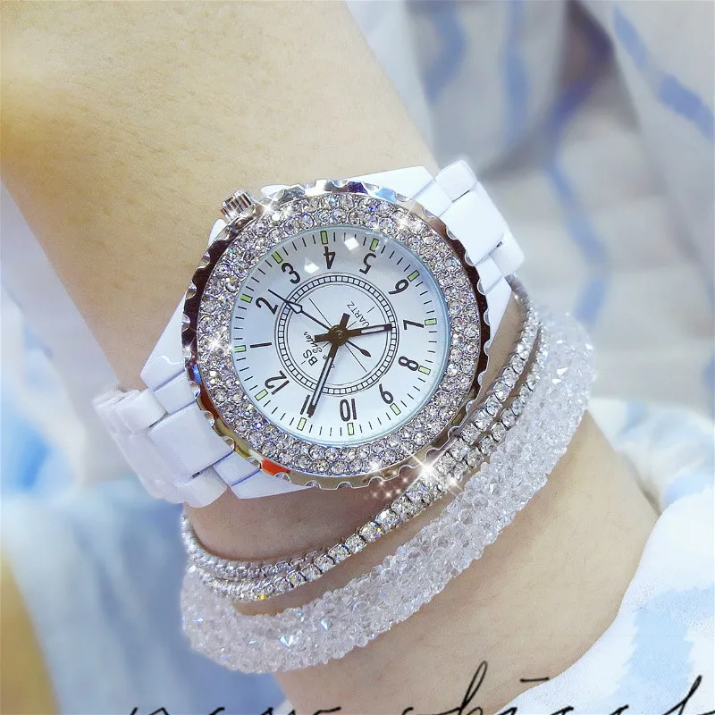 Hot Sale Women Full Diamond Best Womens Watch Brand Fashion Ceramic