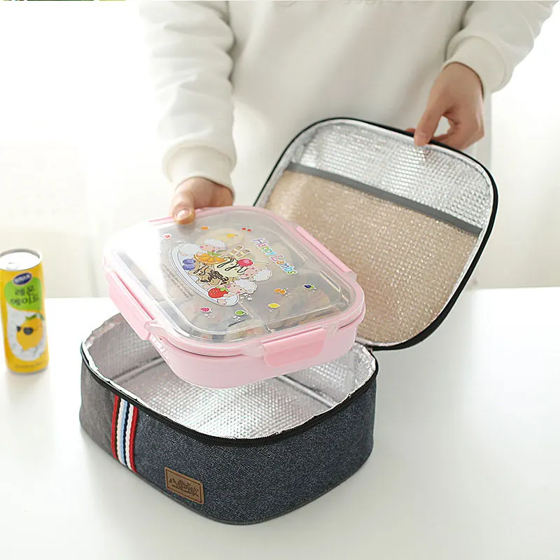 

Large Oxford Lunch Box Insulation Tote Bag Dinner Lunch Bag